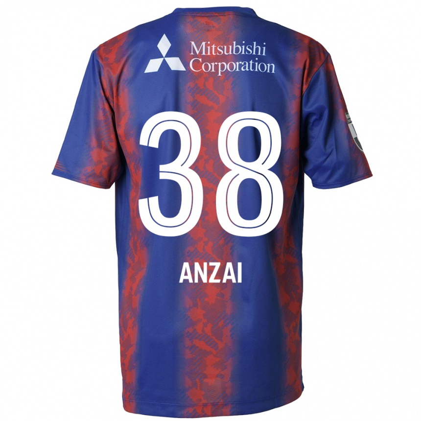 Kids Football Soma Anzai #38 Blue Red Home Jersey 2024/25 T-Shirt