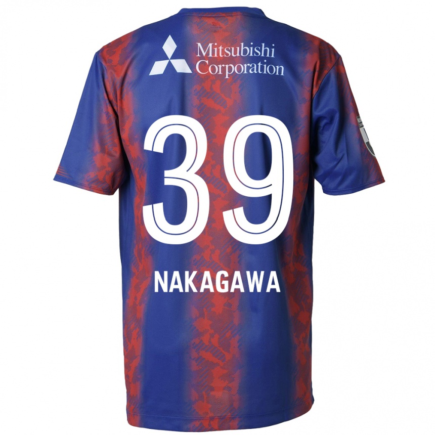 Kids Football Teruhito Nakagawa #39 Blue Red Home Jersey 2024/25 T-Shirt