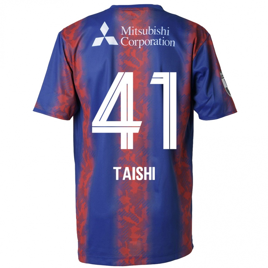 Kids Football Taishi Brandon Nozawa #41 Blue Red Home Jersey 2024/25 T-Shirt