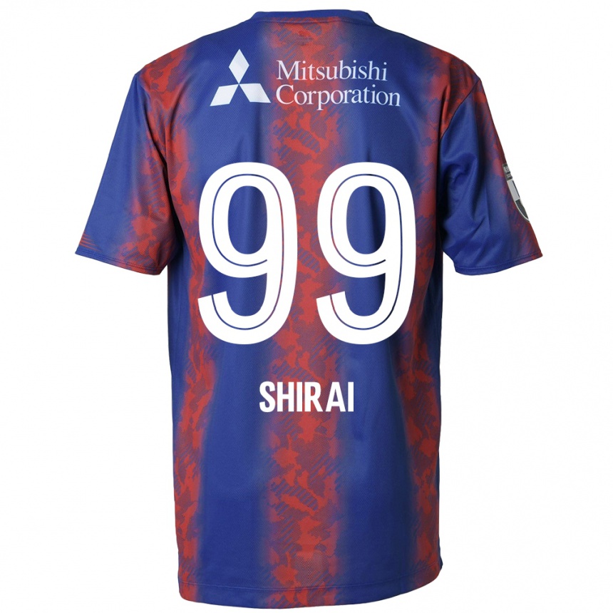 Kids Football Kosuke Shirai #99 Blue Red Home Jersey 2024/25 T-Shirt