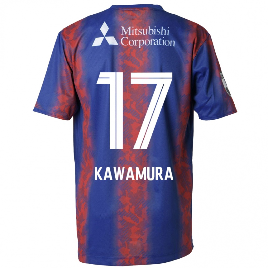 Kids Football Riku Kawamura #17 Blue Red Home Jersey 2024/25 T-Shirt