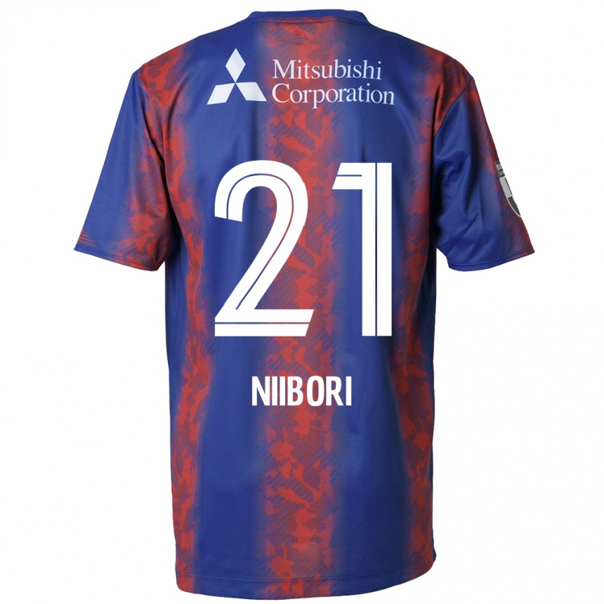 Kids Football Keita Niibori #21 Blue Red Home Jersey 2024/25 T-Shirt