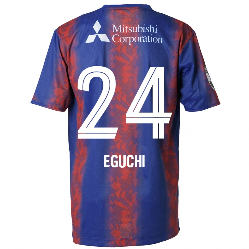 Kids Football Kaito Eguchi #24 Blue Red Home Jersey 2024/25 T-Shirt