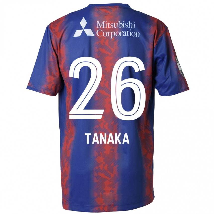 Kids Football Haruto Tanaka #26 Blue Red Home Jersey 2024/25 T-Shirt