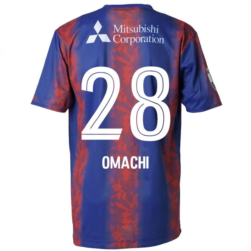 Kids Football Shugo Omachi #28 Blue Red Home Jersey 2024/25 T-Shirt