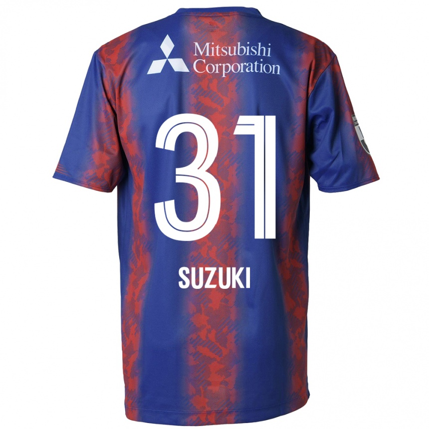 Kids Football Kaede Suzuki #31 Blue Red Home Jersey 2024/25 T-Shirt