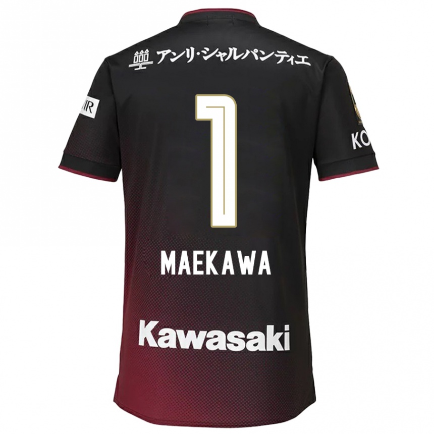 Kids Football Daiya Maekawa #1 Black Red Home Jersey 2024/25 T-Shirt