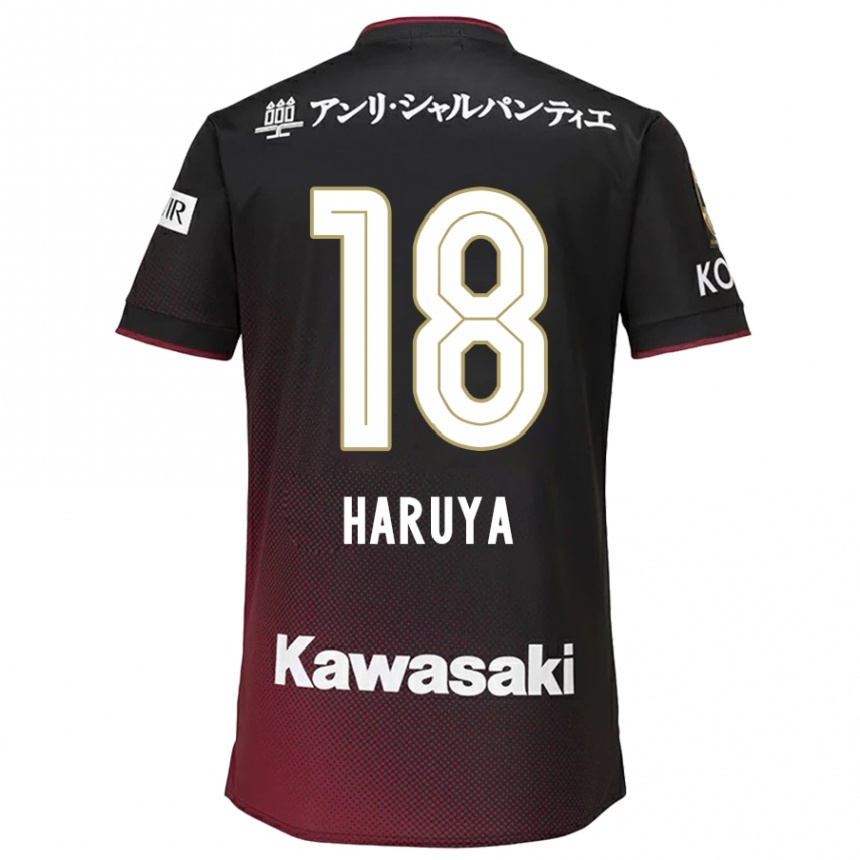 Kids Football Haruya Ide #18 Black Red Home Jersey 2024/25 T-Shirt