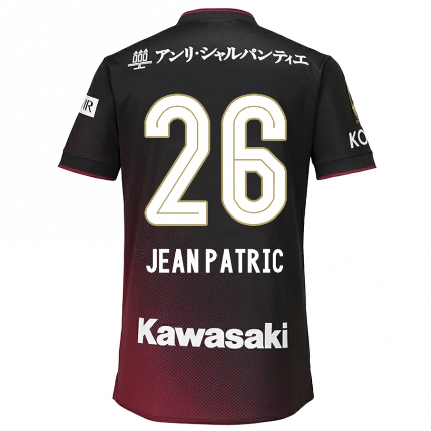 Kids Football Jean Patric #26 Black Red Home Jersey 2024/25 T-Shirt