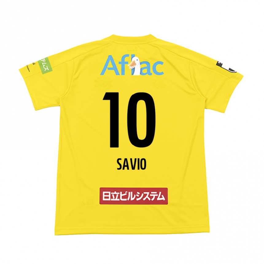 Kids Football Matheus Savio #10 Yellow Black Home Jersey 2024/25 T-Shirt