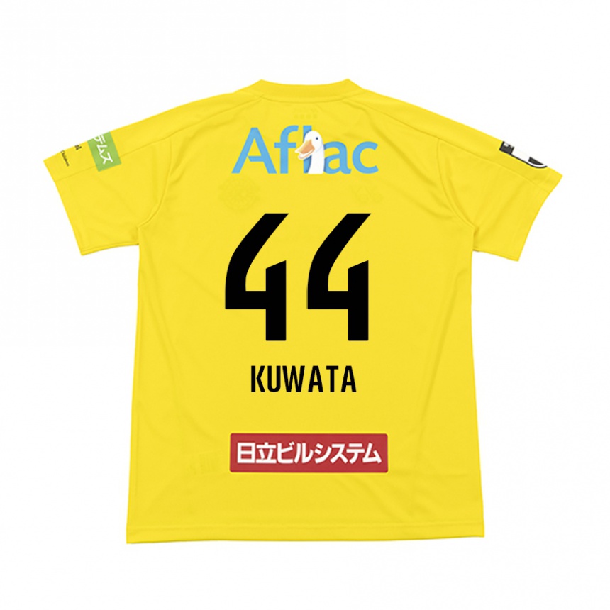 Kids Football Taisei Kuwata #44 Yellow Black Home Jersey 2024/25 T-Shirt