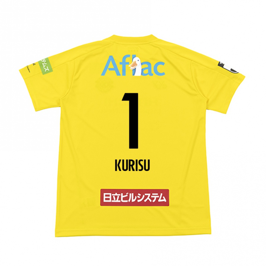 Kids Football Daishi Kurisu #1 Yellow Black Home Jersey 2024/25 T-Shirt