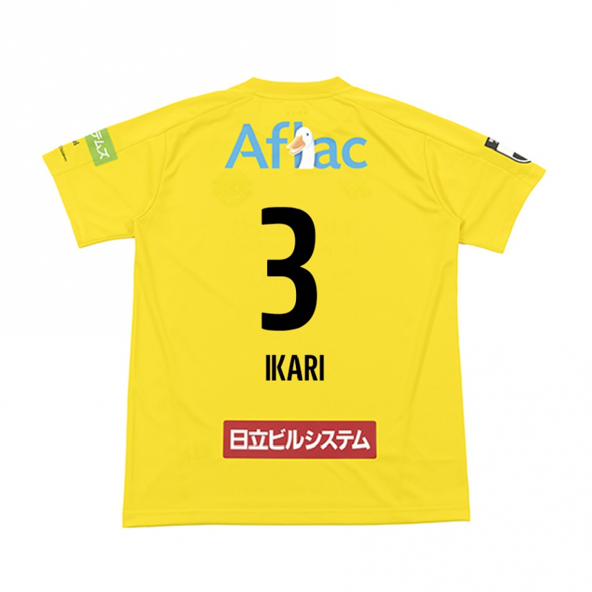 Kids Football Tetta Ikari #3 Yellow Black Home Jersey 2024/25 T-Shirt