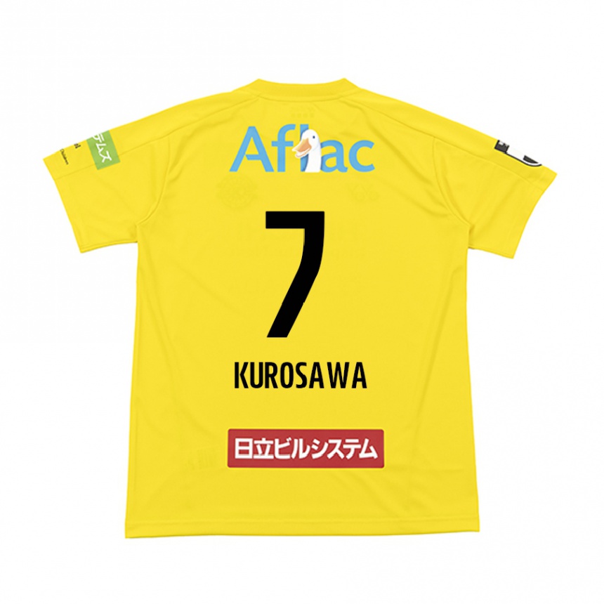 Kids Football Shido Kurosawa #7 Yellow Black Home Jersey 2024/25 T-Shirt