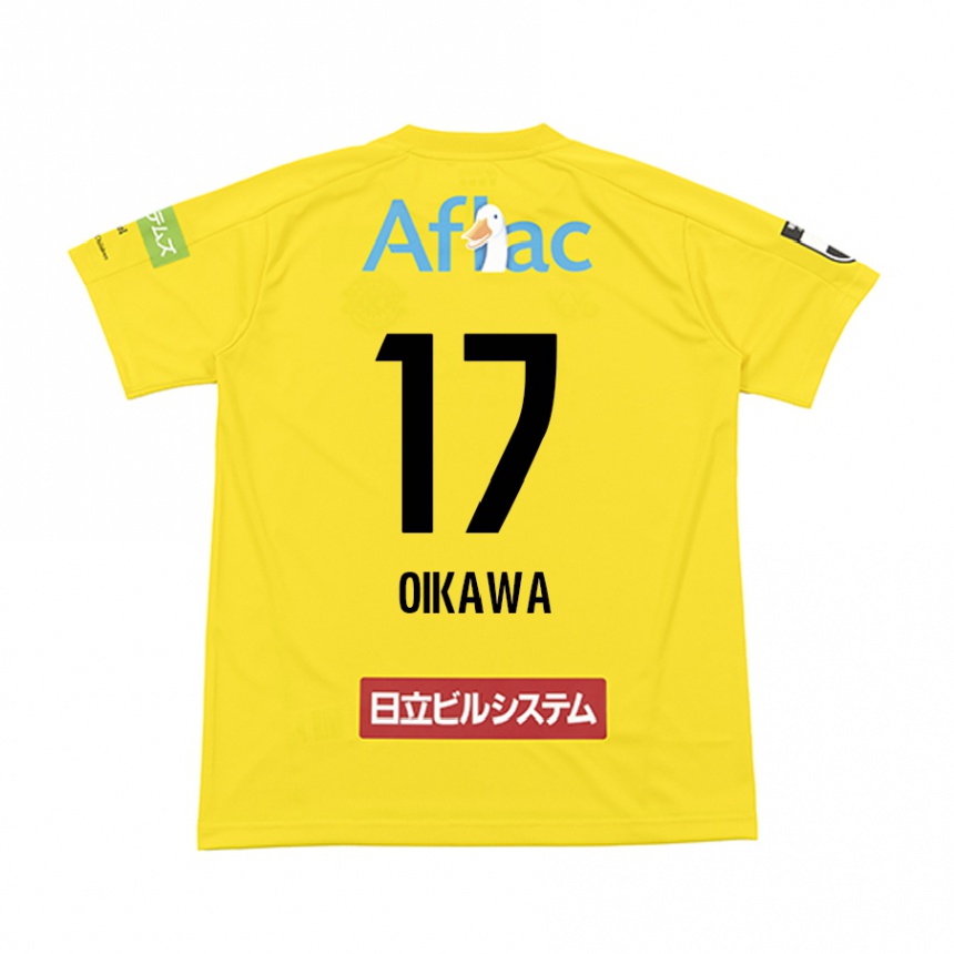 Kids Football Koki Oikawa #17 Yellow Black Home Jersey 2024/25 T-Shirt