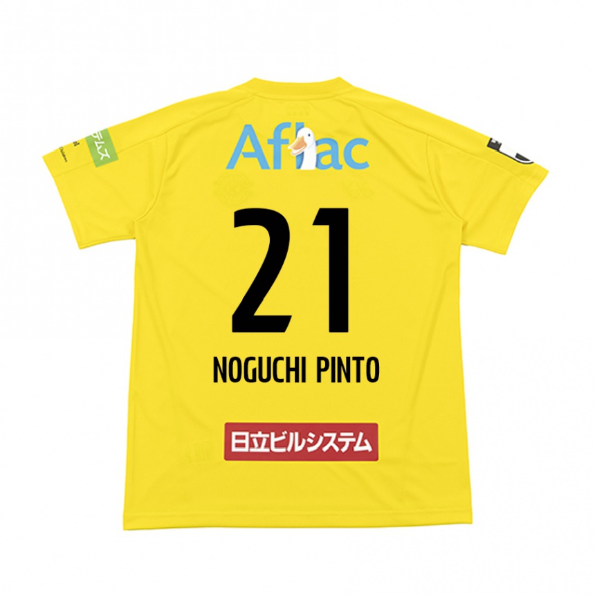 Kids Football Amato Noguchi Pinto #21 Yellow Black Home Jersey 2024/25 T-Shirt