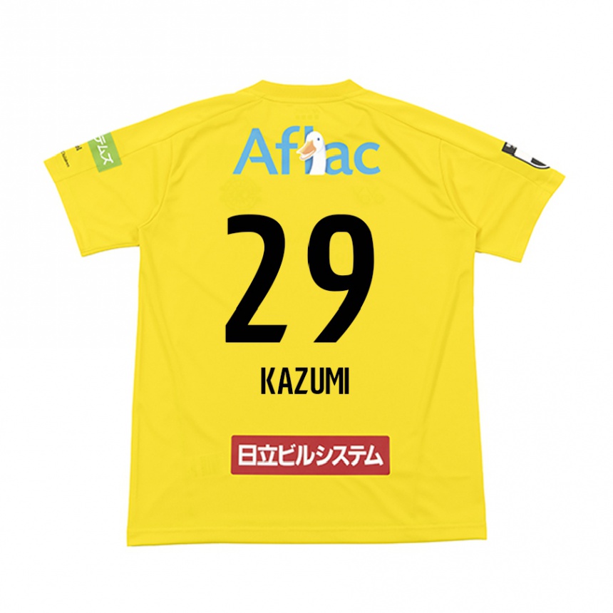 Kids Football Takuto Kazumi #29 Yellow Black Home Jersey 2024/25 T-Shirt