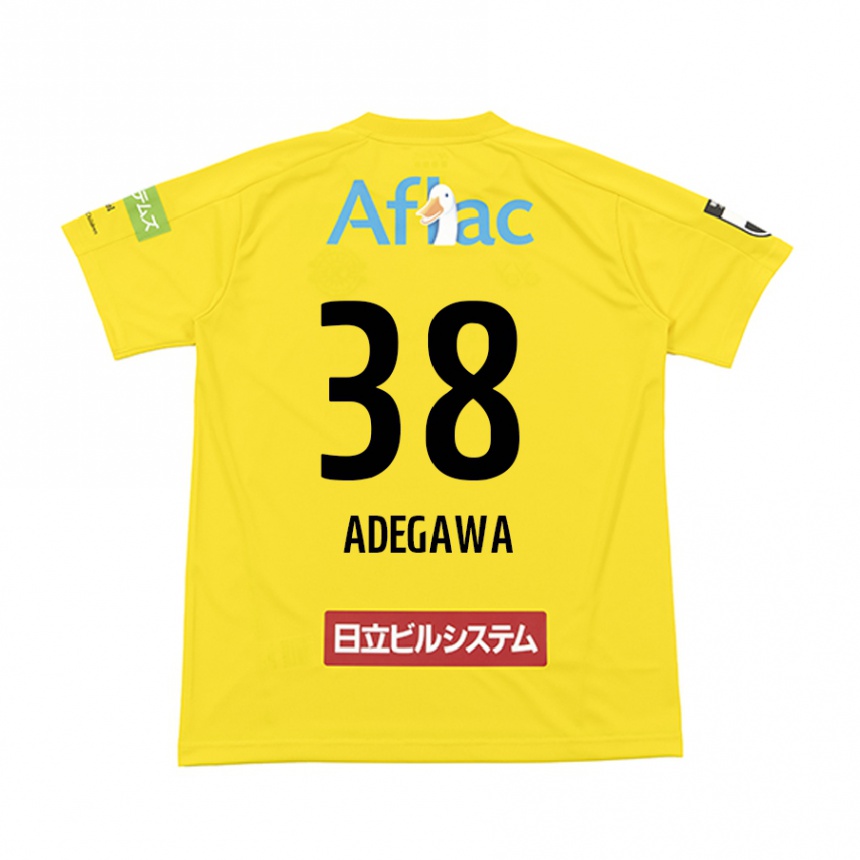 Kids Football Koa Adegawa #38 Yellow Black Home Jersey 2024/25 T-Shirt