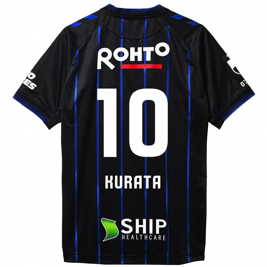 Kids Football Shu Kurata #10 Black Blue Home Jersey 2024/25 T-Shirt