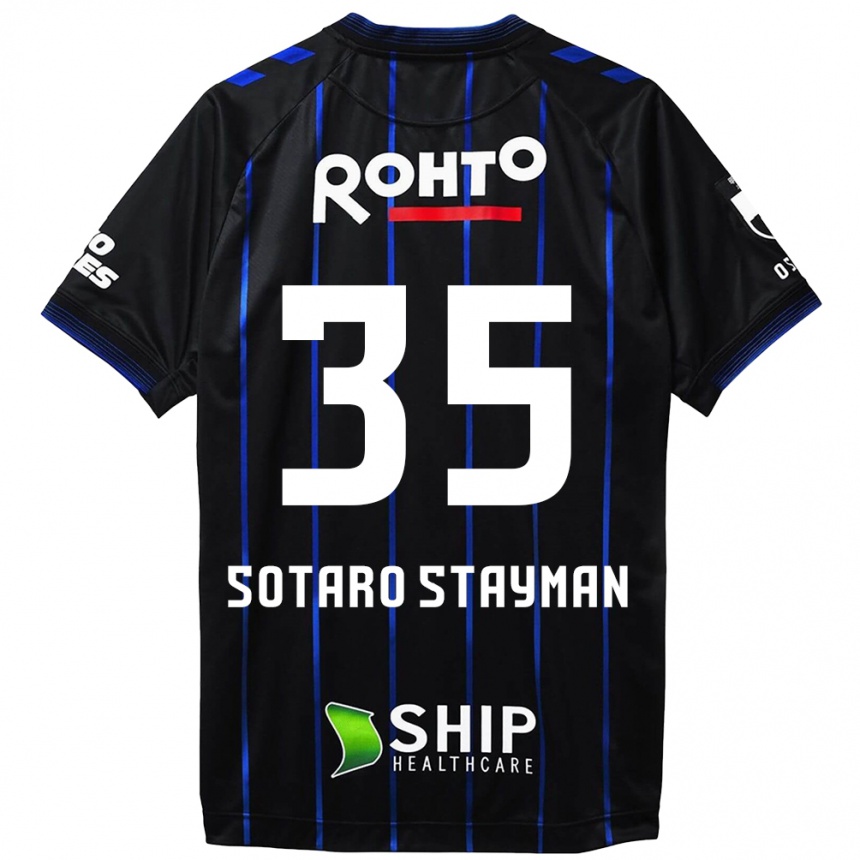 Kids Football Joshua Sotaro Stayman #35 Black Blue Home Jersey 2024/25 T-Shirt