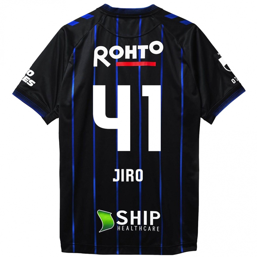 Kids Football Jiro Nakamura #41 Black Blue Home Jersey 2024/25 T-Shirt