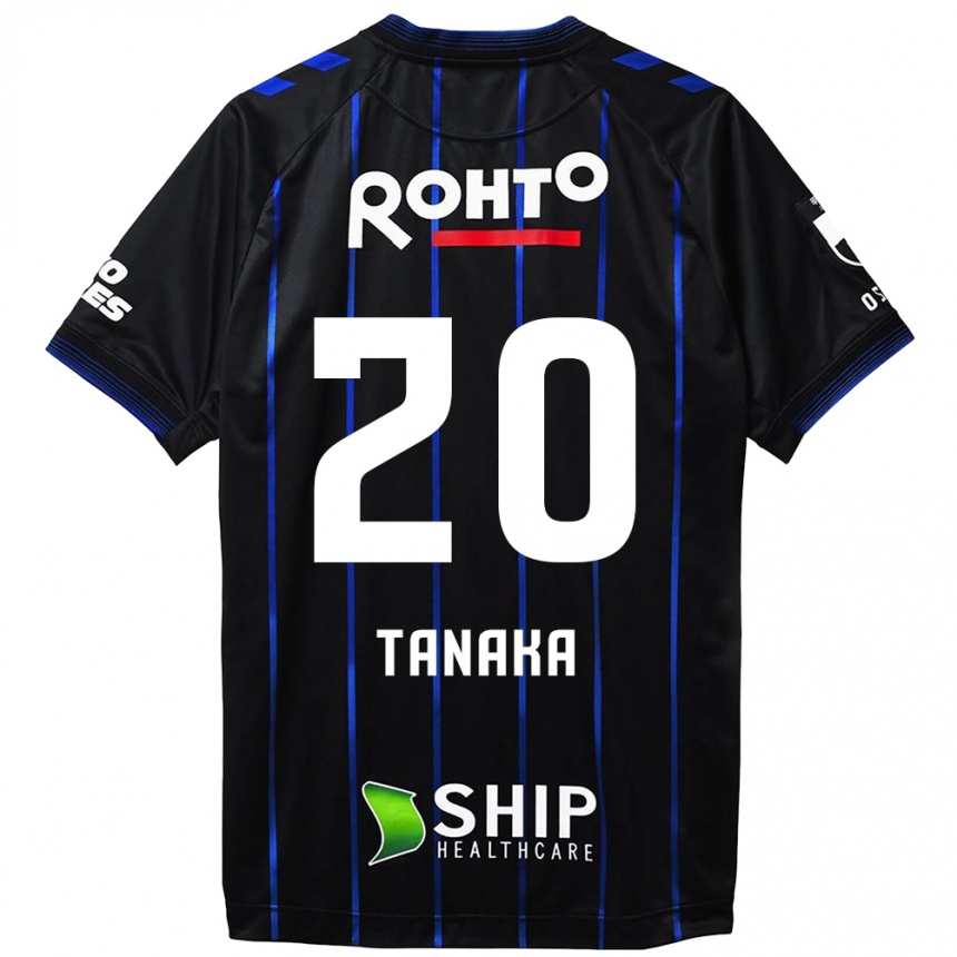 Kids Football Hyoga Tanaka #20 Black Blue Home Jersey 2024/25 T-Shirt