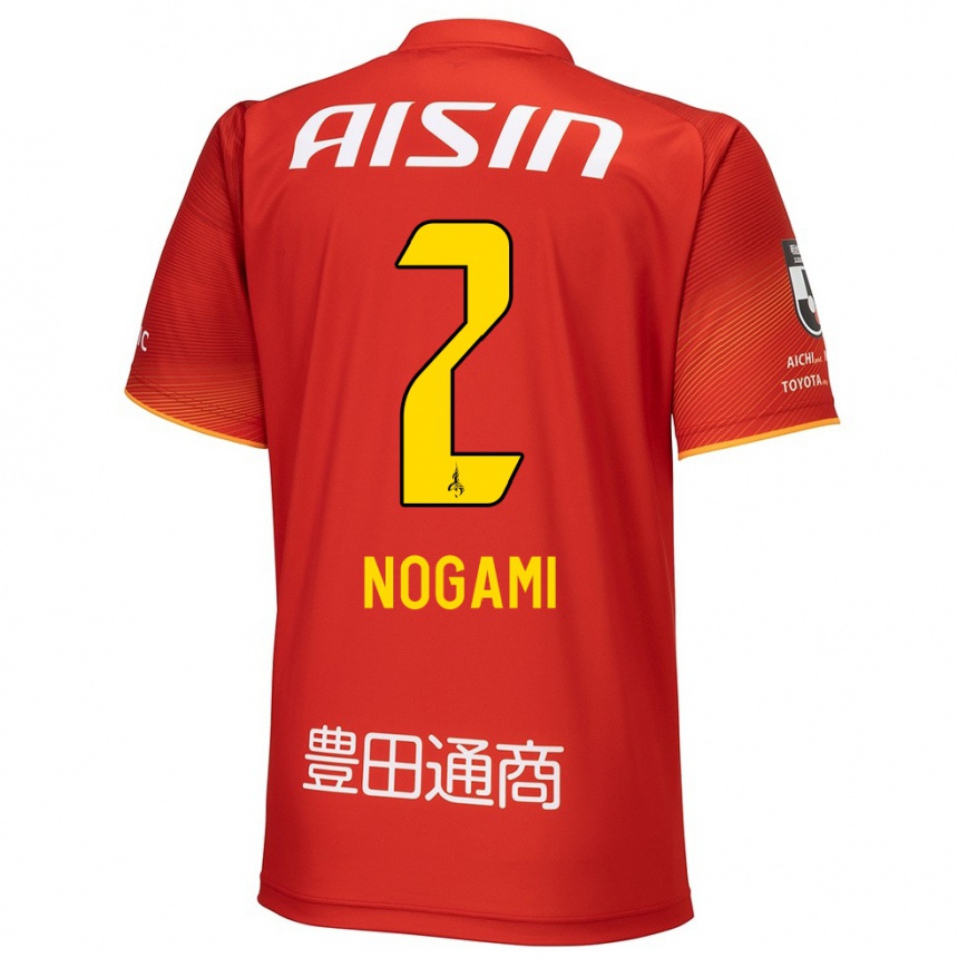 Kids Football Yuki Nogami #2 Red White Yellow Home Jersey 2024/25 T-Shirt