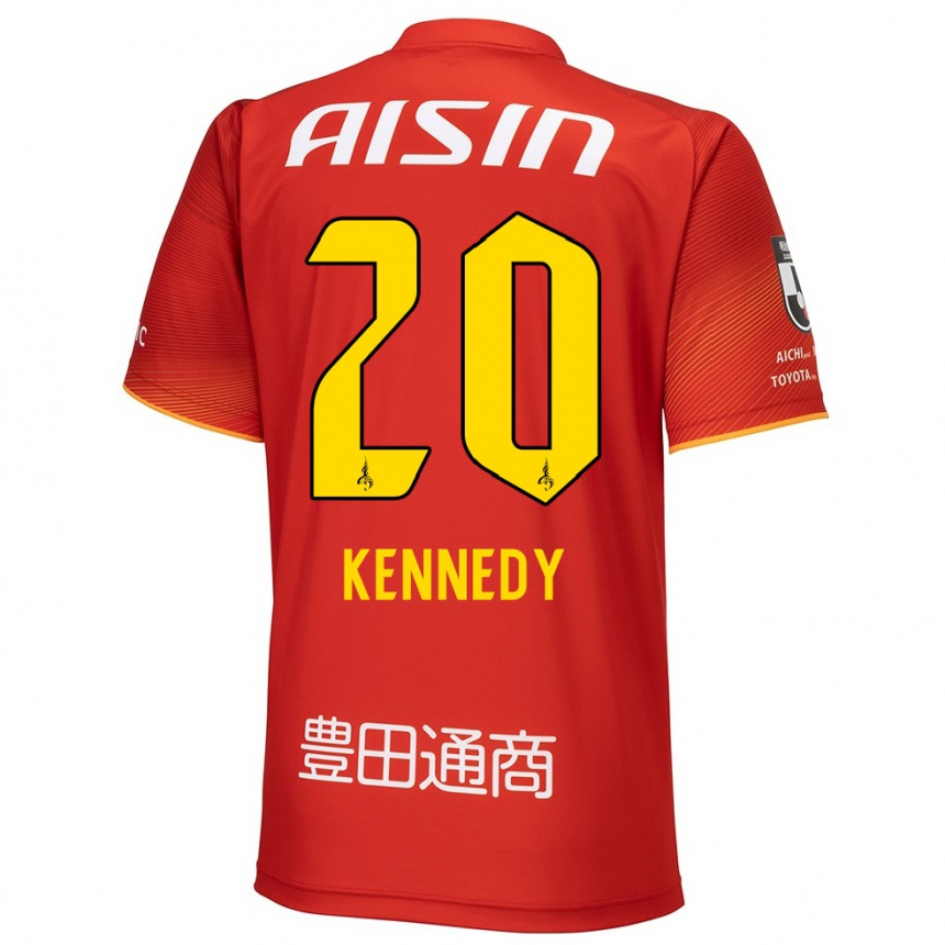 Kids Football Kennedy Egbus Mikuni #20 Red White Yellow Home Jersey 2024/25 T-Shirt