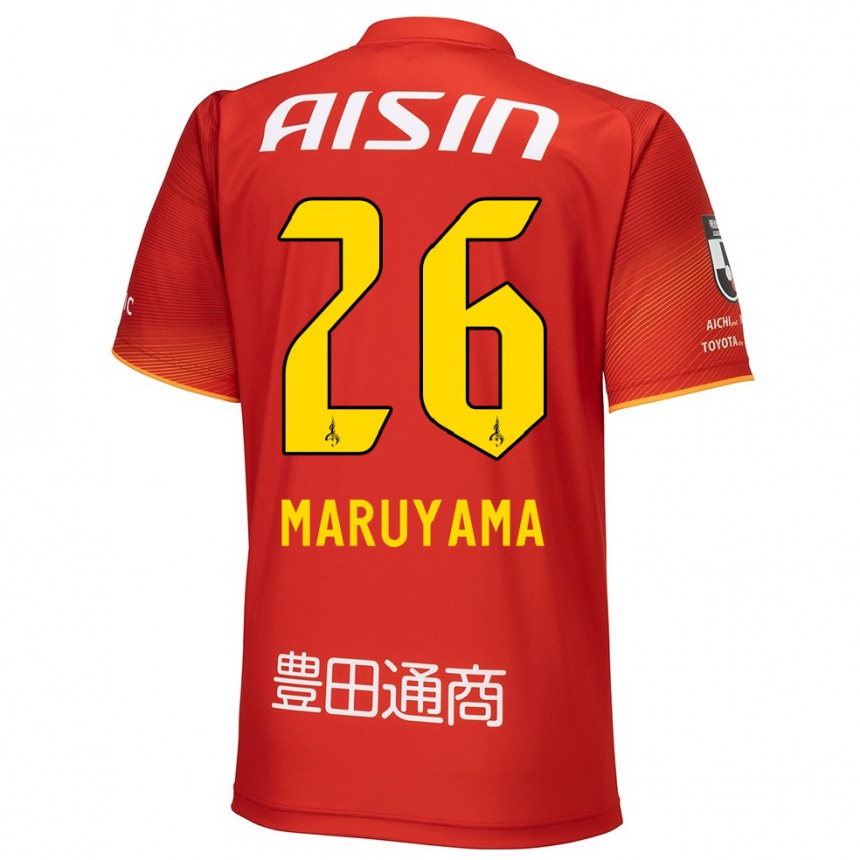 Kids Football Serato Maruyama #26 Red White Yellow Home Jersey 2024/25 T-Shirt