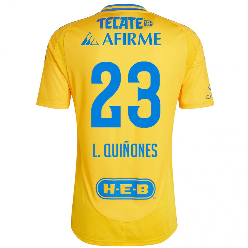 Kids Football Luis Quiñones #23 Gold Yellow Home Jersey 2024/25 T-Shirt