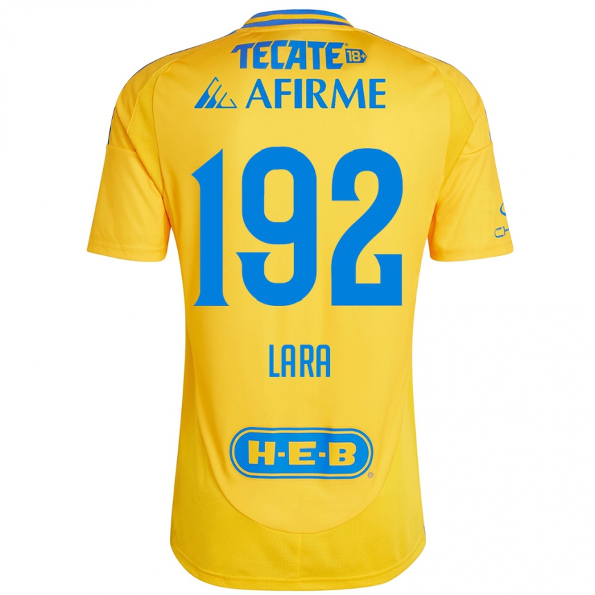 Kids Football Miguel Lara #192 Gold Yellow Home Jersey 2024/25 T-Shirt