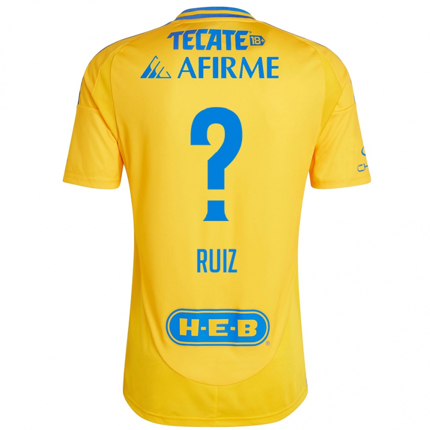 Kids Football Luis Ruiz #0 Gold Yellow Home Jersey 2024/25 T-Shirt