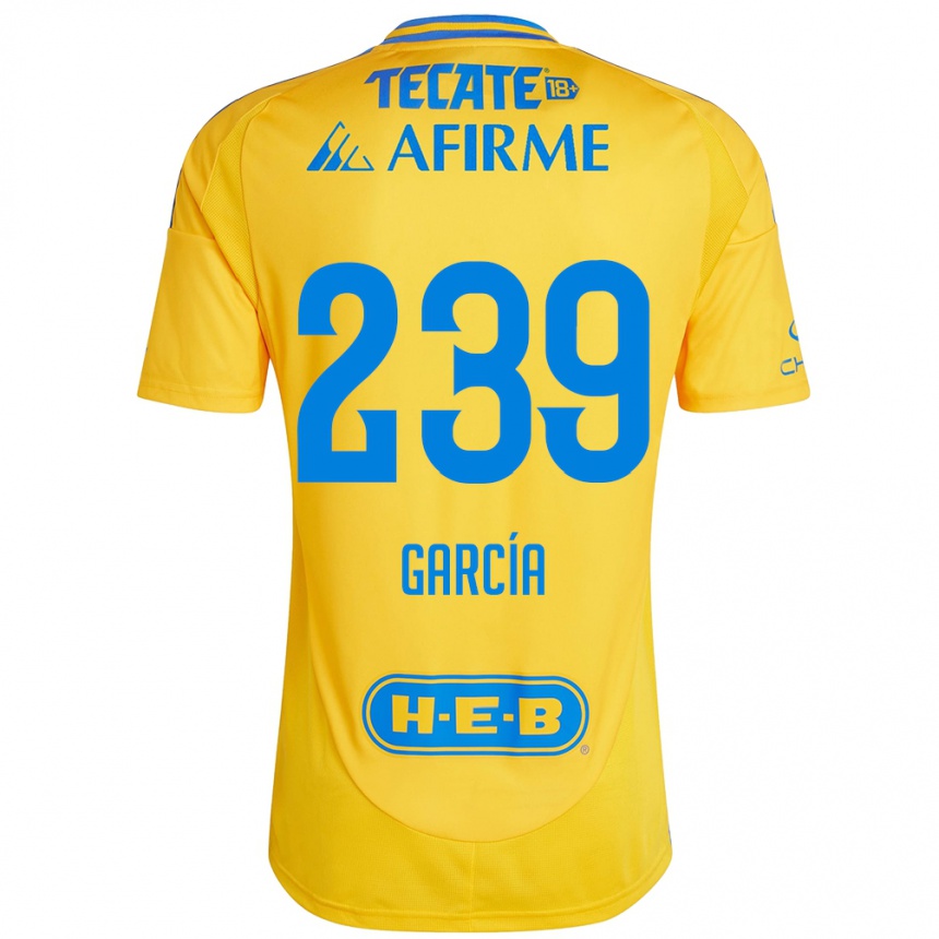 Kids Football Diego García #239 Gold Yellow Home Jersey 2024/25 T-Shirt