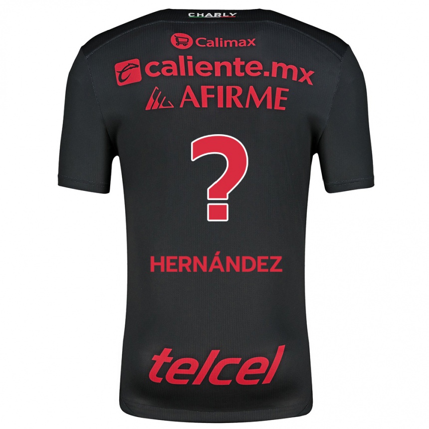 Kids Football Betsiel Hernández #0 Black Red Home Jersey 2024/25 T-Shirt