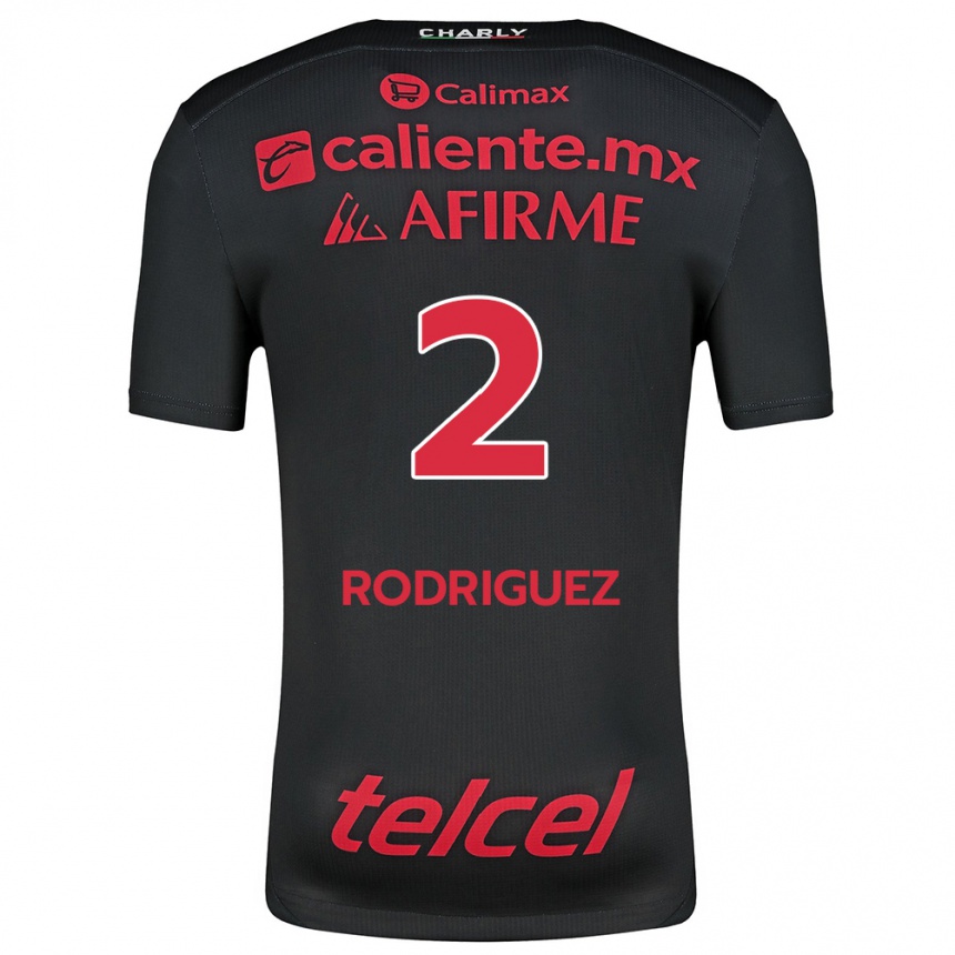 Kids Football Antonio Rodríguez #2 Black Red Home Jersey 2024/25 T-Shirt