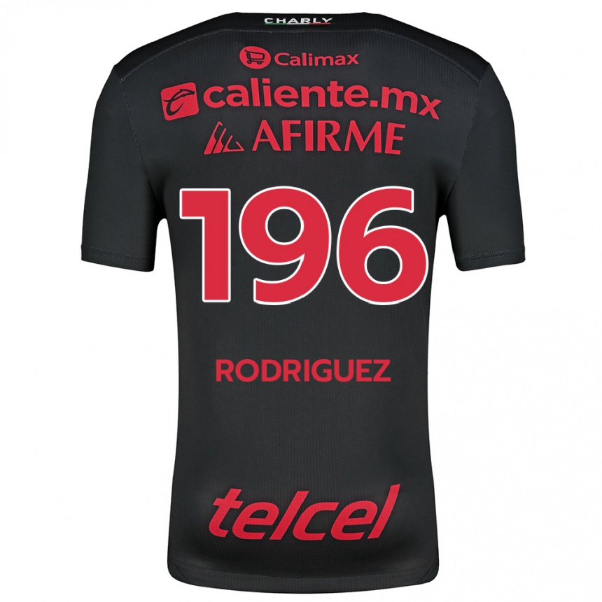 Kids Football Prince Rodríguez #196 Black Red Home Jersey 2024/25 T-Shirt