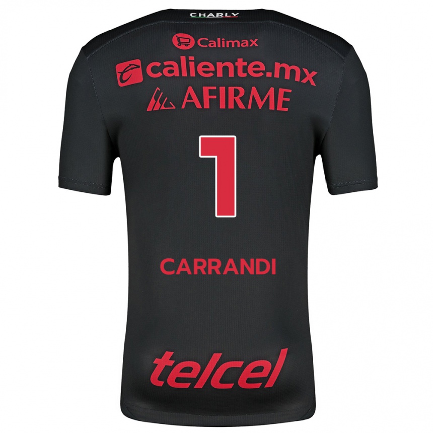 Kids Football Daniela Carrandi #1 Black Red Home Jersey 2024/25 T-Shirt