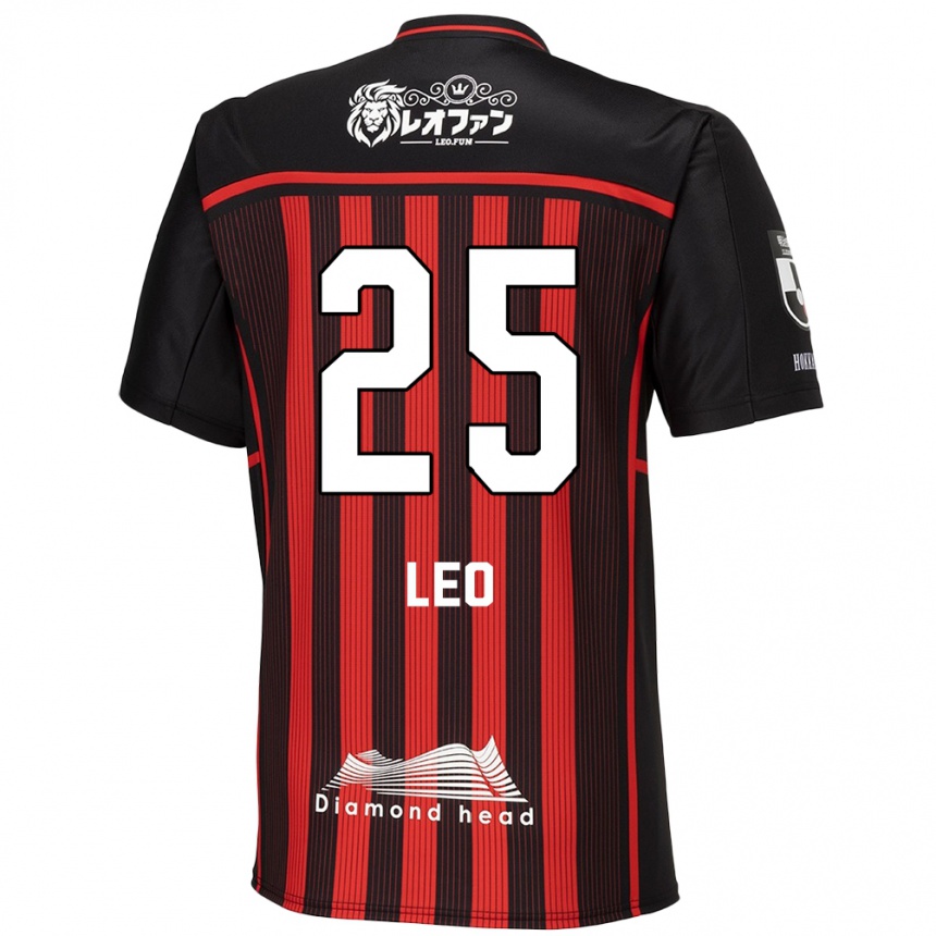 Kids Football Leo Osaki #25 Red Black Home Jersey 2024/25 T-Shirt