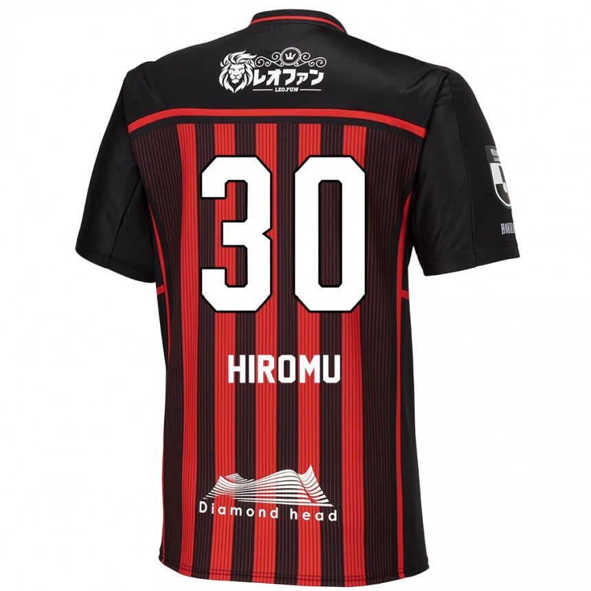 Kids Football Hiromu Tanaka #30 Red Black Home Jersey 2024/25 T-Shirt