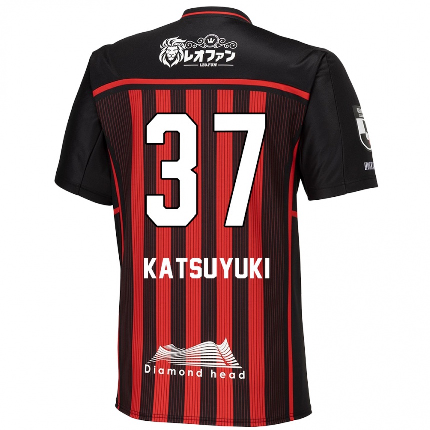 Kids Football Katsuyuki Tanaka #37 Red Black Home Jersey 2024/25 T-Shirt