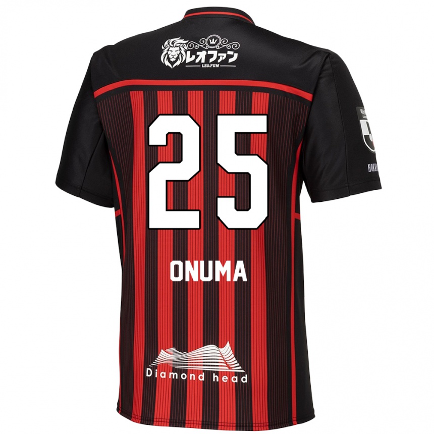 Kids Football Akito Onuma #25 Red Black Home Jersey 2024/25 T-Shirt