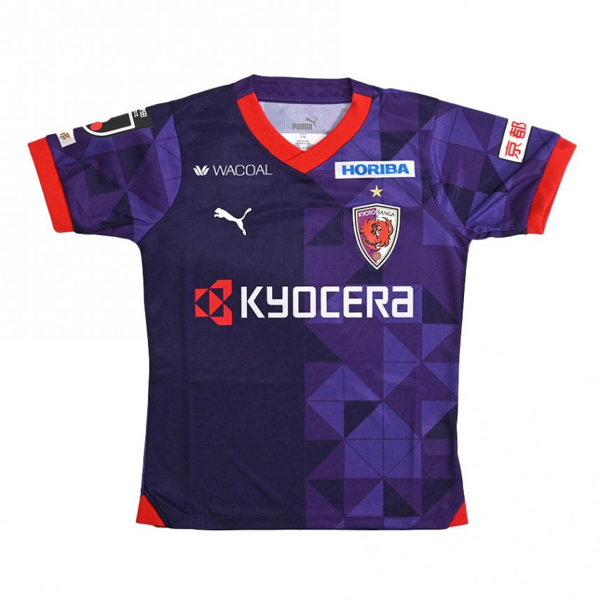 Kids Football Daiki Kaneko #19 Purple White Home Jersey 2024/25 T-Shirt