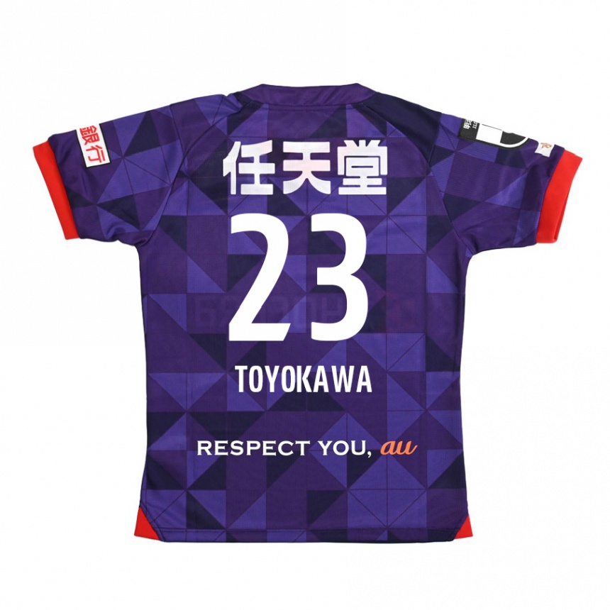 Kids Football Yuta Toyokawa #23 Purple White Home Jersey 2024/25 T-Shirt