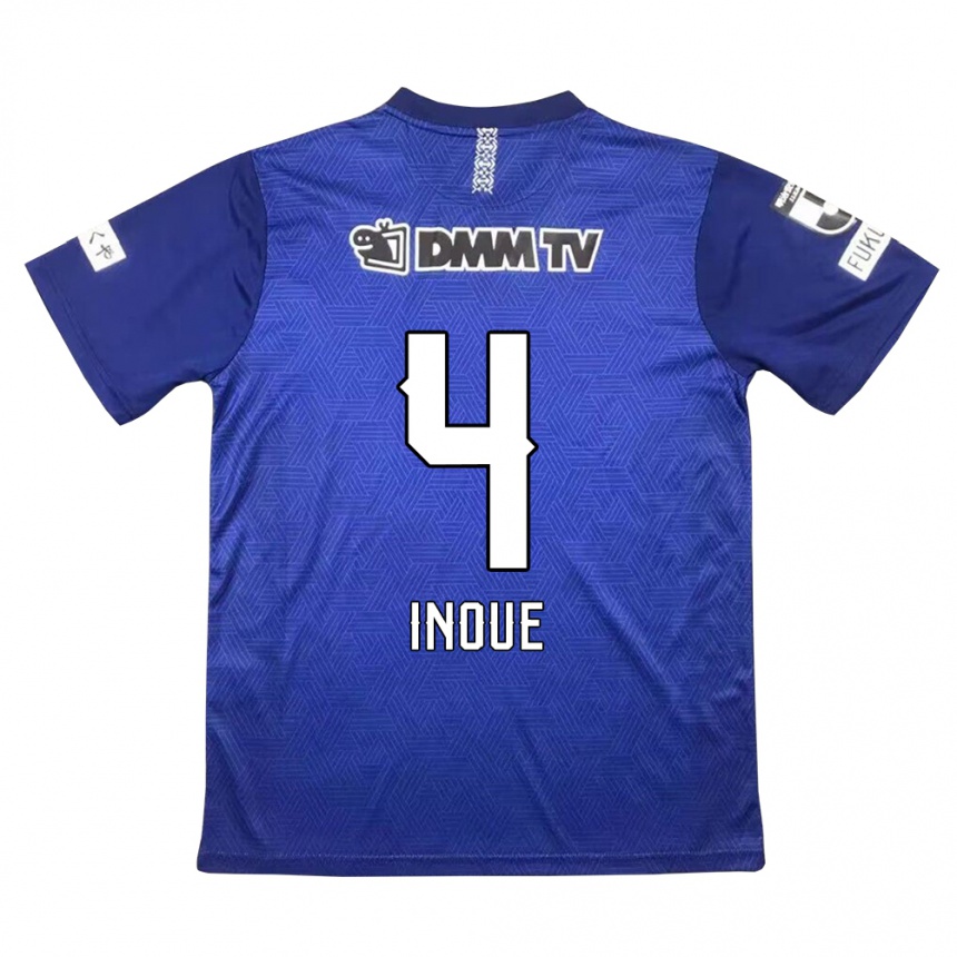 Kids Football Seiya Inoue #4 Dark Blue Home Jersey 2024/25 T-Shirt