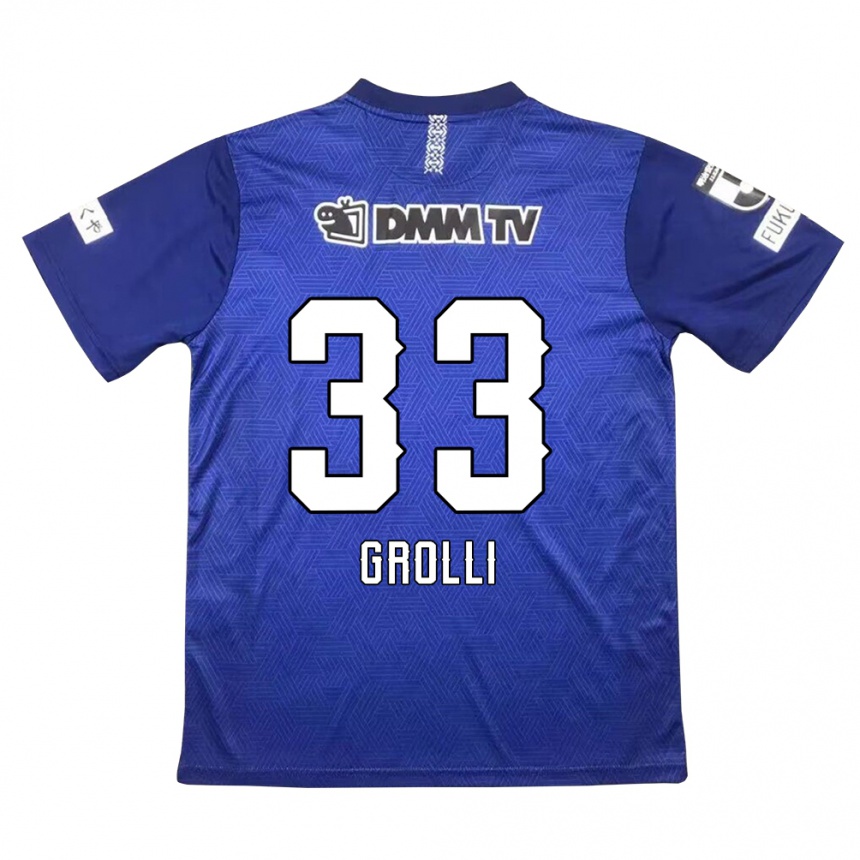 Kids Football Douglas Grolli #33 Dark Blue Home Jersey 2024/25 T-Shirt