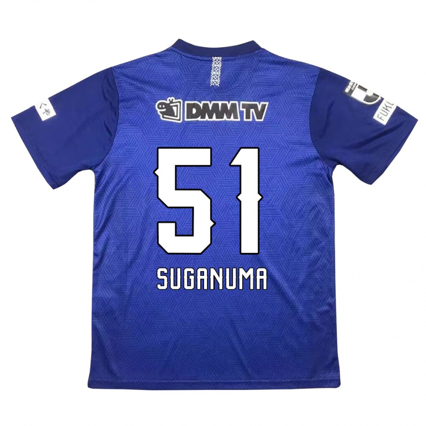 Kids Football Kazuaki Suganuma #51 Dark Blue Home Jersey 2024/25 T-Shirt