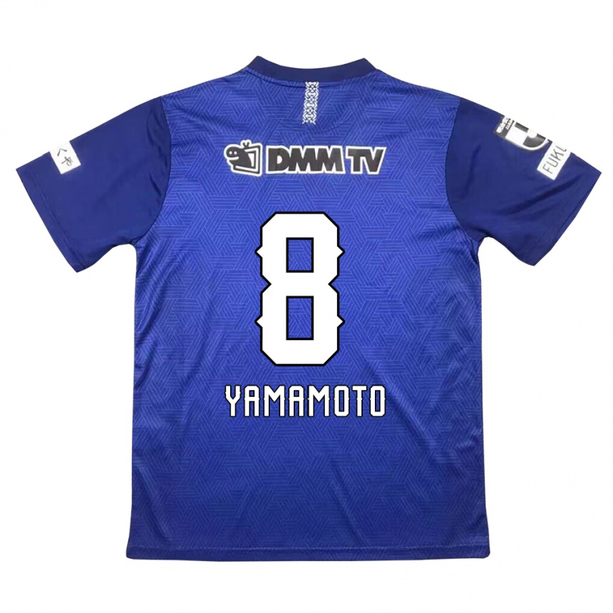 Kids Football Shunsuke Yamamoto #8 Dark Blue Home Jersey 2024/25 T-Shirt