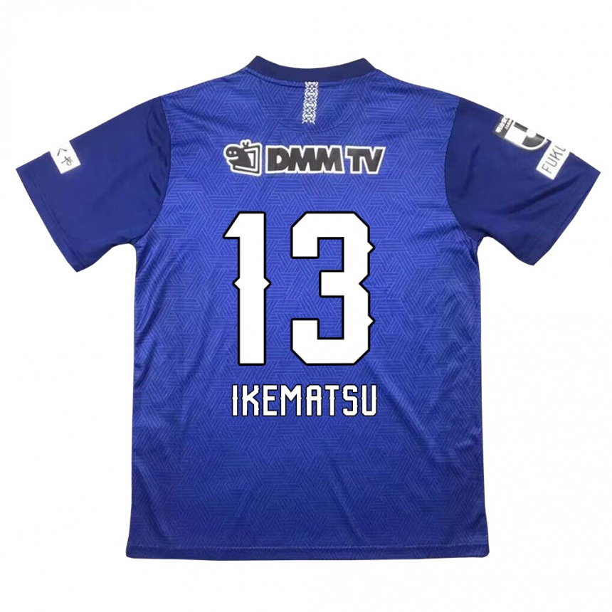 Kids Football Shumpei Ikematsu #13 Dark Blue Home Jersey 2024/25 T-Shirt