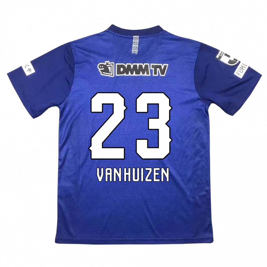 Kids Football Haruki Christopher Van Huizen #23 Dark Blue Home Jersey 2024/25 T-Shirt