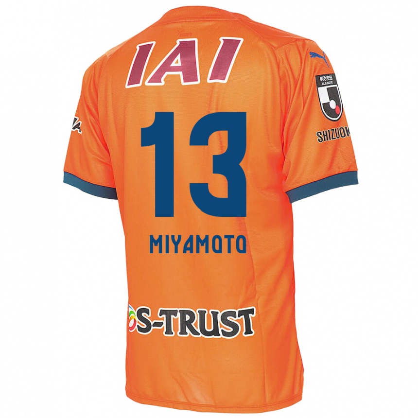 Kids Football Kota Miyamoto #13 Orange Blue Home Jersey 2024/25 T-Shirt